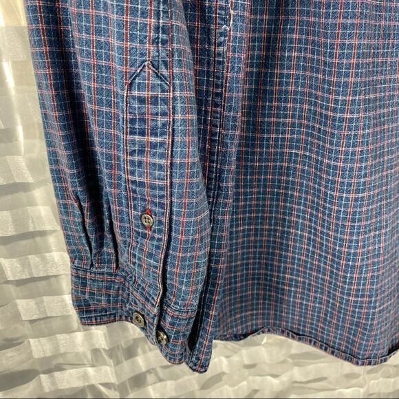 LL Bean Long Sleeve Plaid Button Up Shirt - Picture 6 of 9